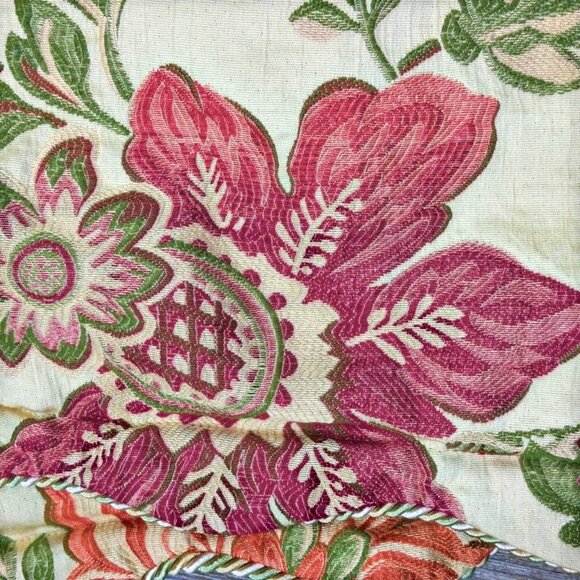 2 Biltmore FESTIVAL Standard Pillow Shams Floral Tapestry Twisted Cord Scalloped - Picture 5 of 10